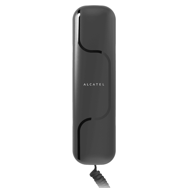 Čierny pevný telefón ALCATEL T06