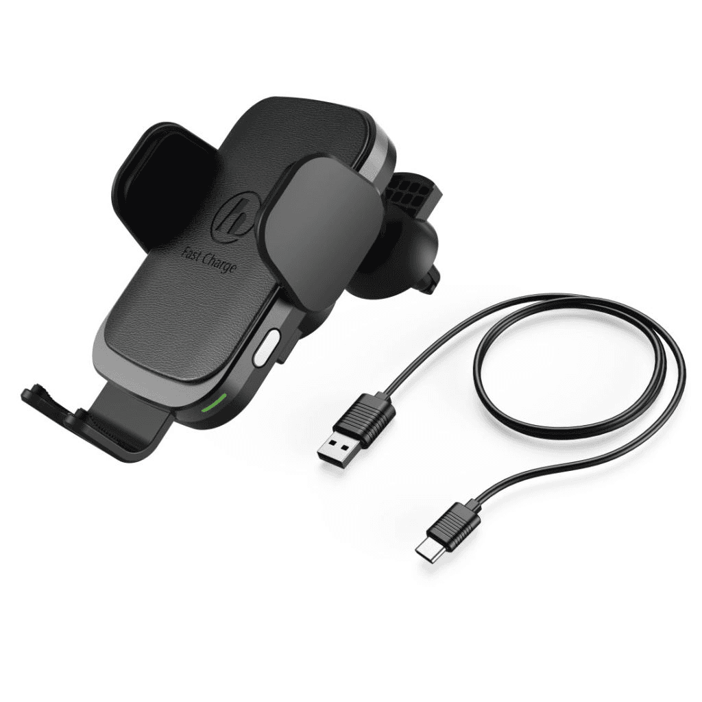 Hama FC10 Motion Smartfón Čierna, Kovová USB Bezdrôtové nabíjanie Auto