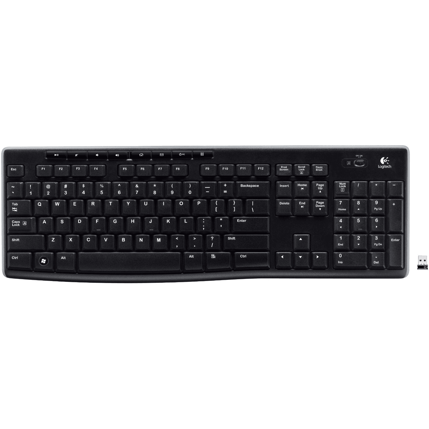 Logitech Wireless Keyboard K270 klávesnica RF Wireless QWERTZ Švajčiarsky Čierna