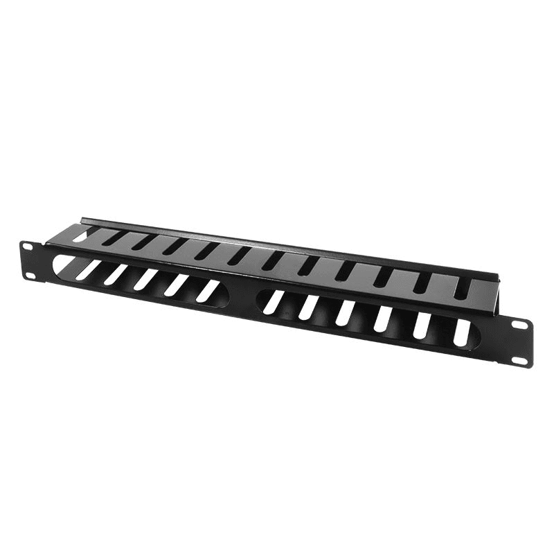 Organizér káblov LogiLink ORCC01B Rack 19" 1U, oceľový, čierny