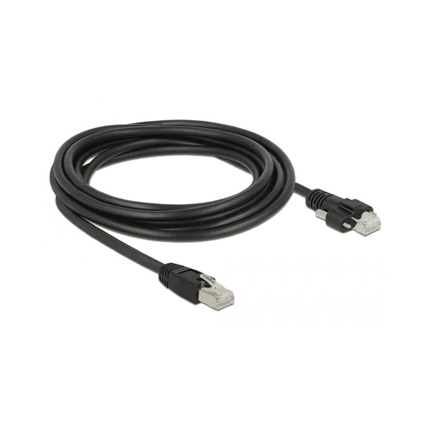 Kábel RJ45 samec na RJ45 samec so skrutkami Cat.6 S/FTP 3 m Delock 85669