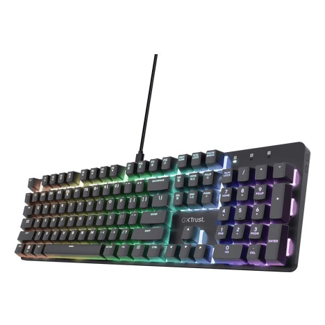 Trust GXT 871 Zora klávesnica Hranie USB QWERTY US English Čierna