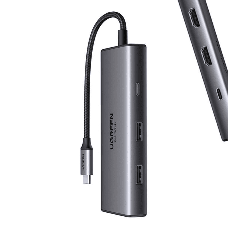 Ugreen Revodok 206 USB Typ-C 5000 Mbit/s Strieborná