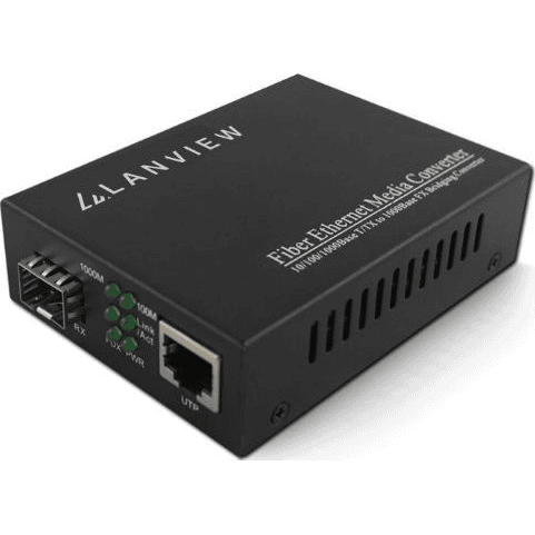 Lanview LVN-MED-SFP-1000BASE-X konvertor sieťovej kabeláže Viacmódové Čierna