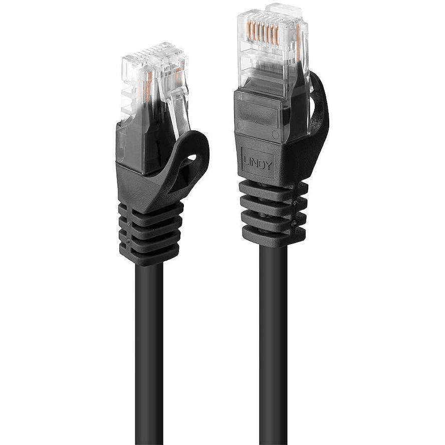 Lindy RJ-45/RJ-45 Cat6 10m sieťový kábel Čierna U/UTP (UTP)