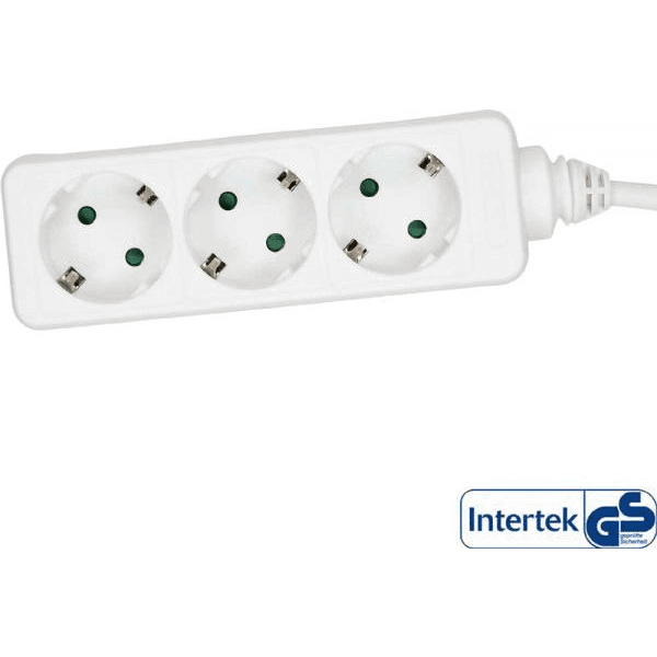 InLine 16435W prepäťová ochrana Biela 3 AC zásuvky/AC zásuviek 230 V 5 m