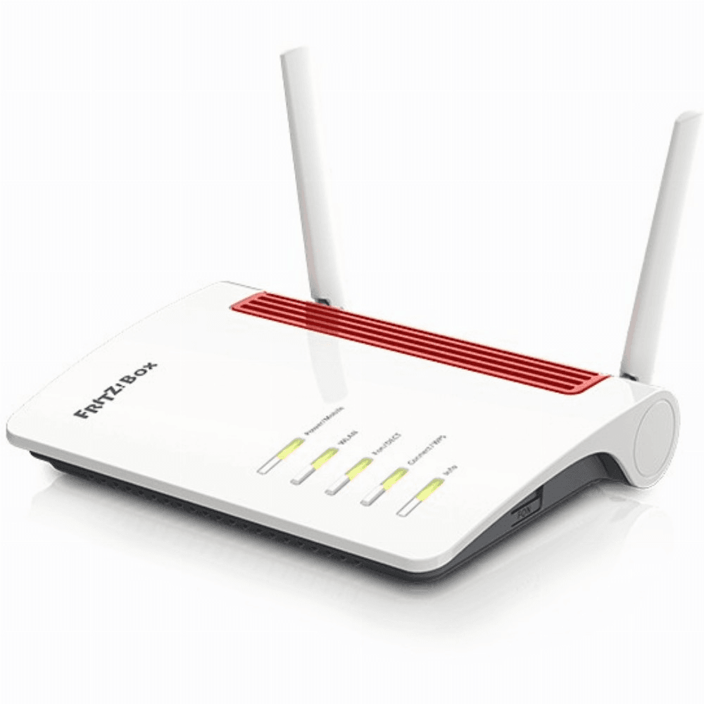 FRITZ!Box 6850 5G bezdrôtový smerovač Gigabit Ethernet Dvojpásmový (2,4 ghz/5 ghz) Čierna, Červená, Biela