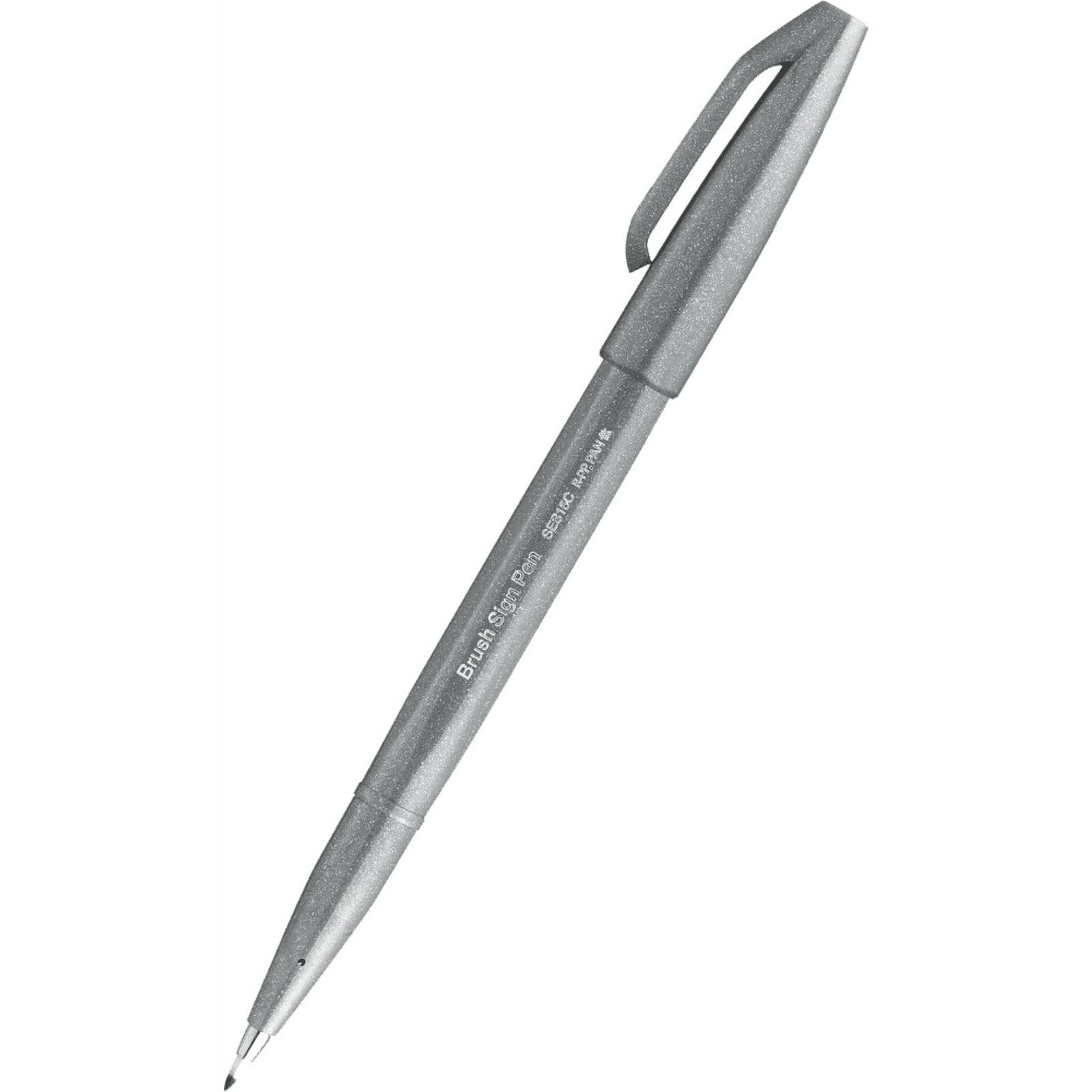 Pentel Štetcový popisovač na kaligrafiu Brush Sign Pen sivý