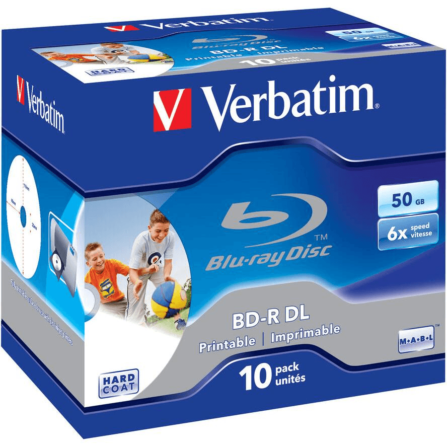 Verbatim 43736 zapisovateľný Blu-ray disk (BD) BD-R 50 GB 10 kusov