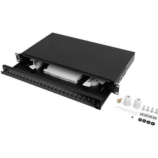 Optická prepojovacia skrinka RACK 1U 24x ST FC 19"