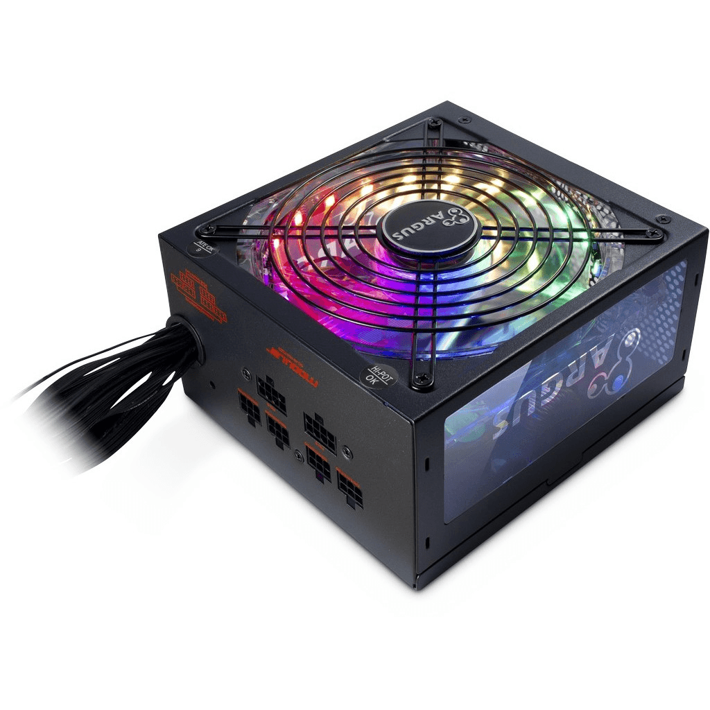 Inter-Tech Argus RGB-650W CM II napájací modul 20+4 pin ATX ATX Čiern...