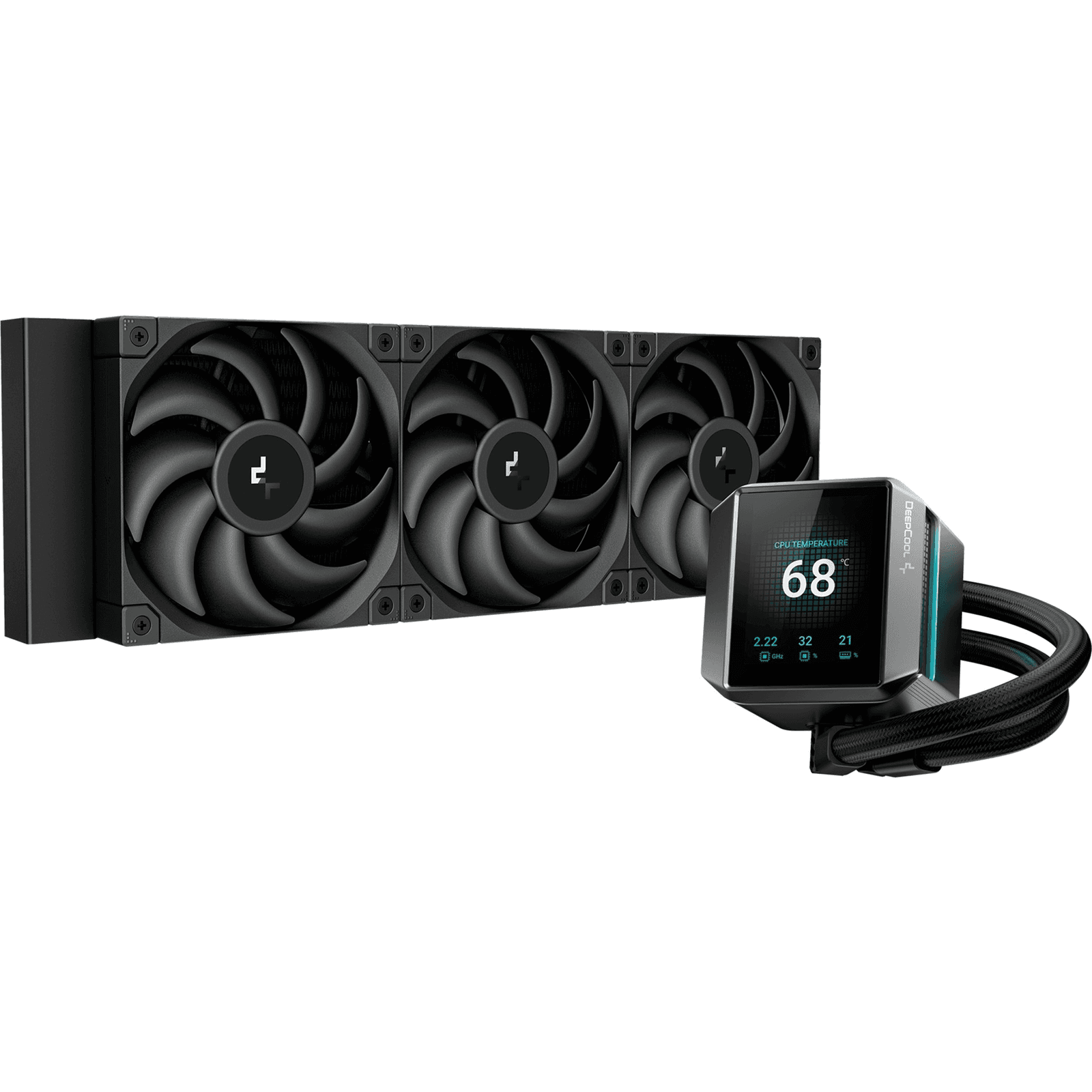 DeepCool MYSTIQUE 360 Procesor Vodné chladenie typu všetko v jednom 12 cm Čierna 1 kusov