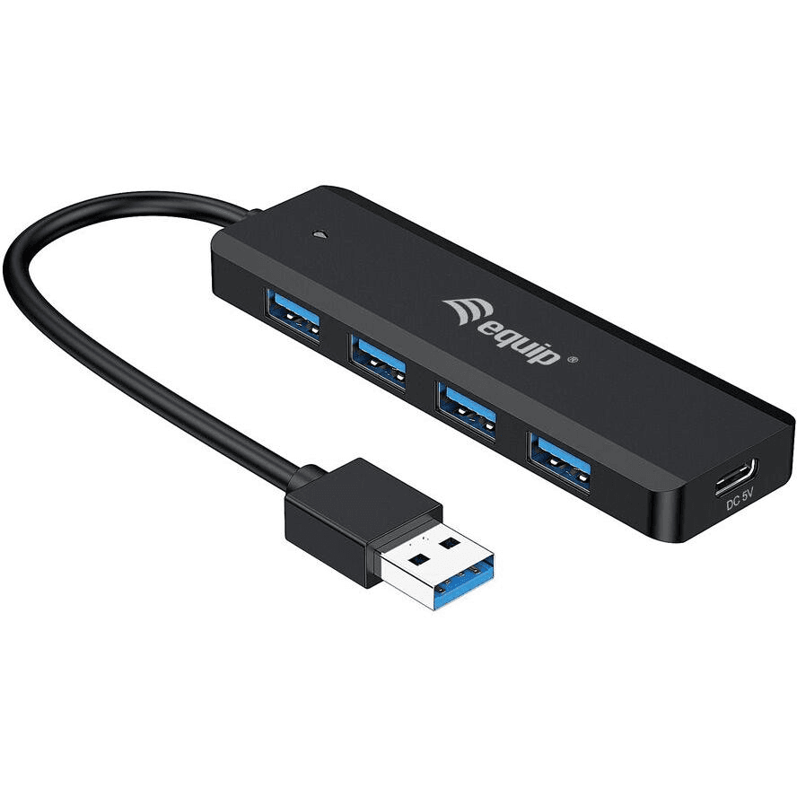 Equip 128959 hub USB 3.2 Gen 1 (3.1 Gen 1) Type-A 5000 Mbit/s Čierna
