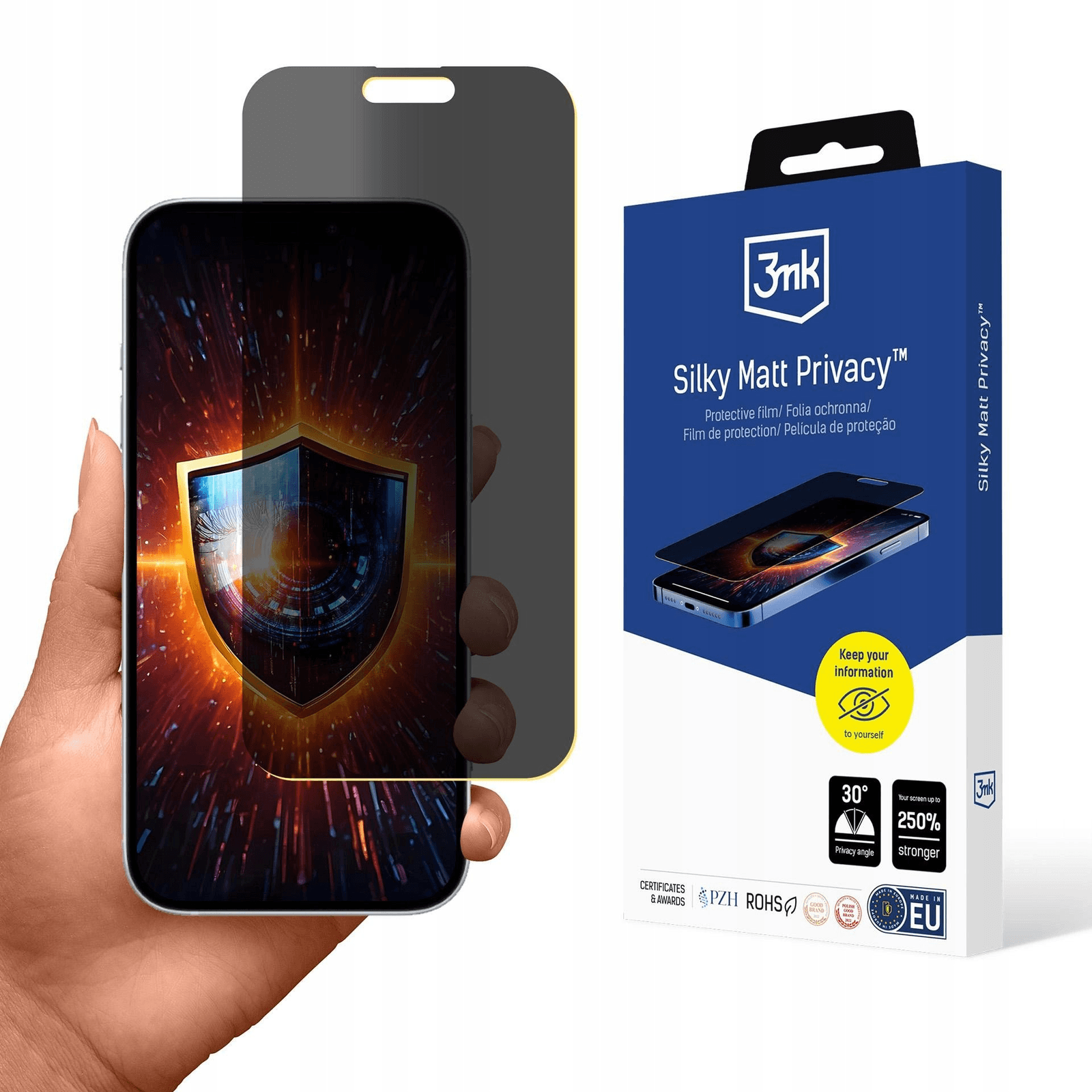 Matná fólia na ochranu súkromia 3mk Silky Matt Privacy pre Apple iPhone 17