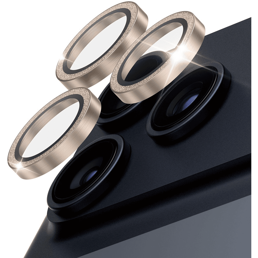 PanzerGlass ® Hoops® Glitter Gold Camera Lens Protector iPhone 17 Pro | iPhone 17 Pro Max | iPhone 16 Pro | 16 Pro Max Číra ochranná fólia na displej Apple 1 kusov