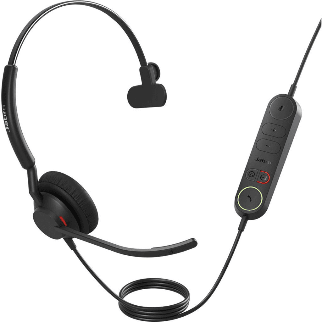 Jabra Engage 40 Slúchadlá s mikrofónom Kábel Pres hlavu Kancelária / call centrum USB Typ-A Bluetooth Čierna