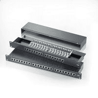 Patch Panel kat. 5e 19" RACK 24 portov, STP, čierny