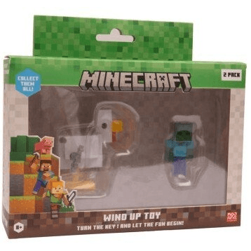 MINECRAFT S2 3D Hračka na natiahnutie - Kurča a Jazdec