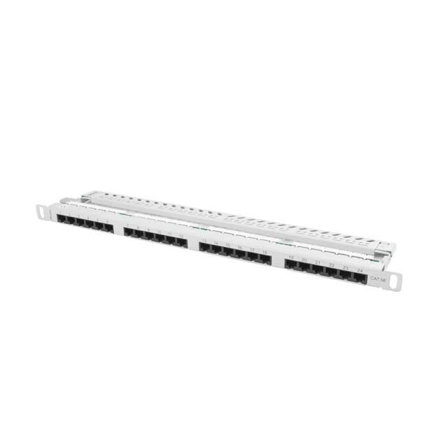 Patch Panel 24 Port 0.5U Kat.5E sivý