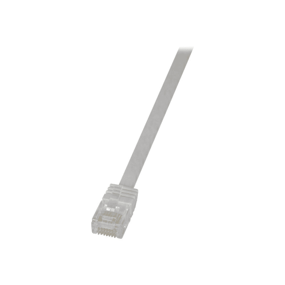 Patchcord LogiLink CF2011U CAT.6 U/UTP 0,25m, plochý, biely