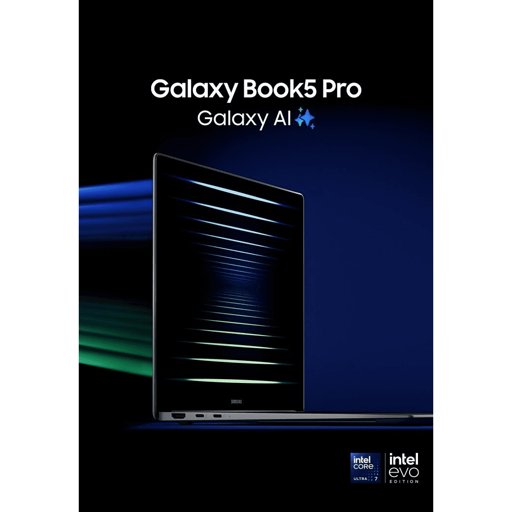 Samsung Galaxy Book5 Pro NP944XHA-KG3DE laptop Intel Core Ultra 7 256V 35,6 cm (14") Dotyková obrazovka WQXGA+ 32 GB LPDDR5x-SDRAM 1,02 TB SSD Wi-Fi 7 (802.11be) Windows 11 Pro Šedá