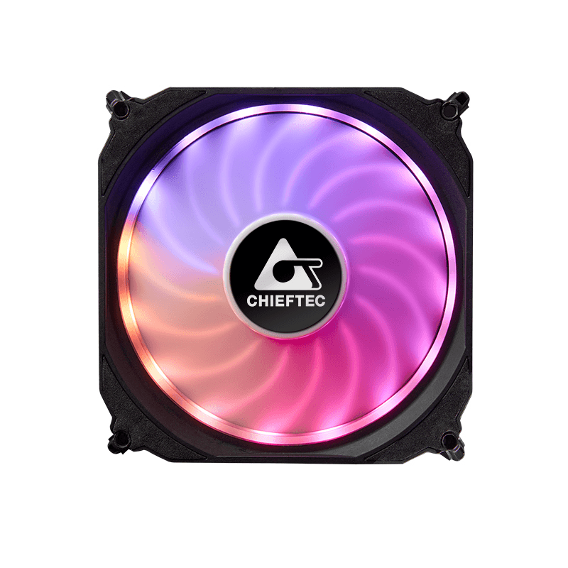 Chieftec CF-1225RGB systém chladenia počítačov Počítačová skriňa Ventilátor 12 cm Čierna