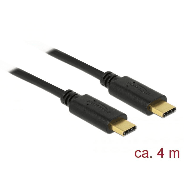 DeLOCK 83868 kábel USB 4 m USB C Pánsky čierny