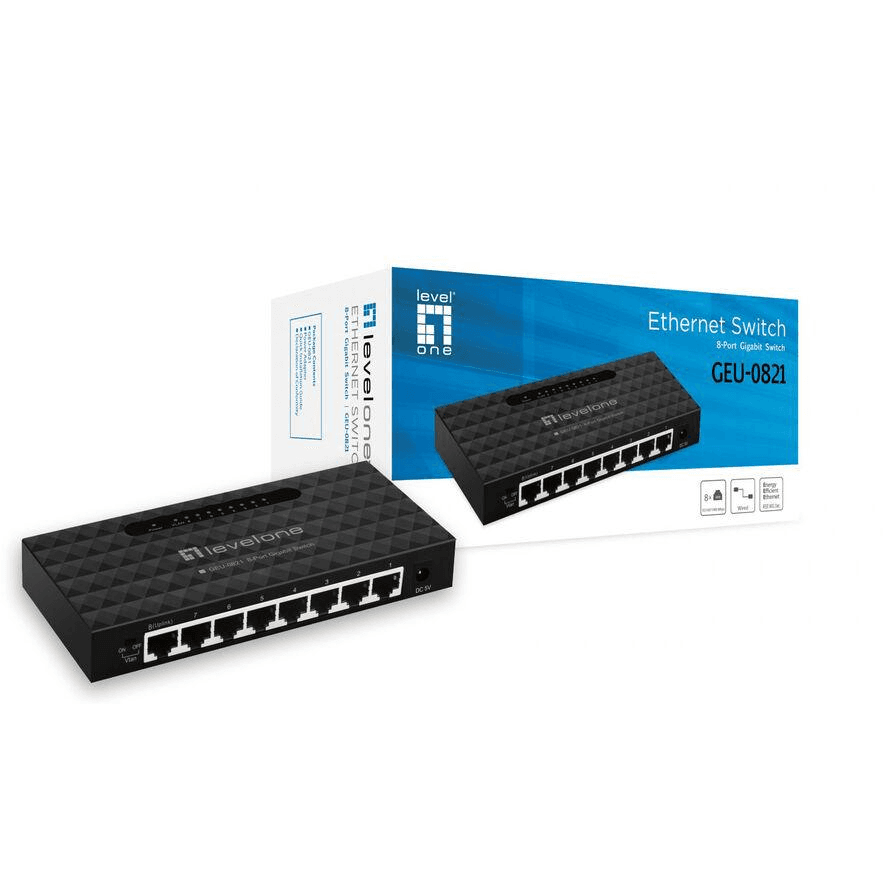 LevelOne GEU-0821 sieťový prepínač Riadený Gigabit Ethernet (10/100/1000)