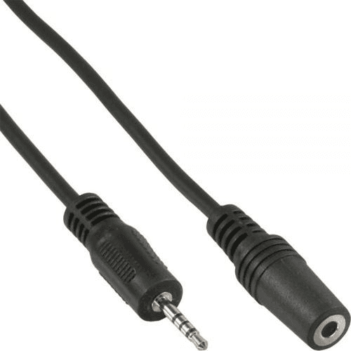InLine 99308E audio kábel 2 m 2.5mm 3.5mm Čierna