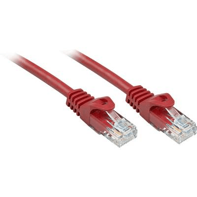 Lindy Rj45/Rj45 Cat6 0.3m sieťový kábel Červená 0,3 m U/UTP (UTP)