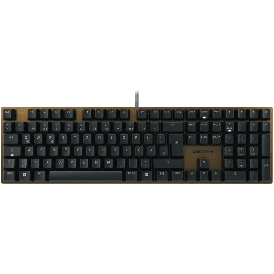 CHERRY KC 200 MX klávesnica USB QWERTZ Nemecký Čierna, Bronzová