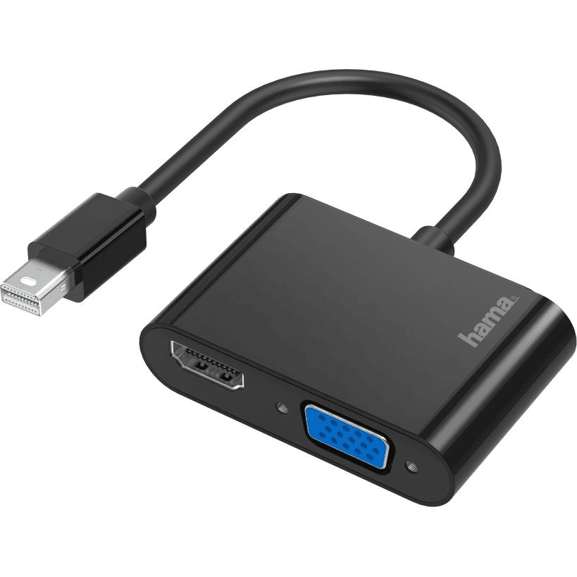 Hama 00200330 adaptér na video kábel Mini DisplayPort HDMI + VGA (D-Sub) Čierna