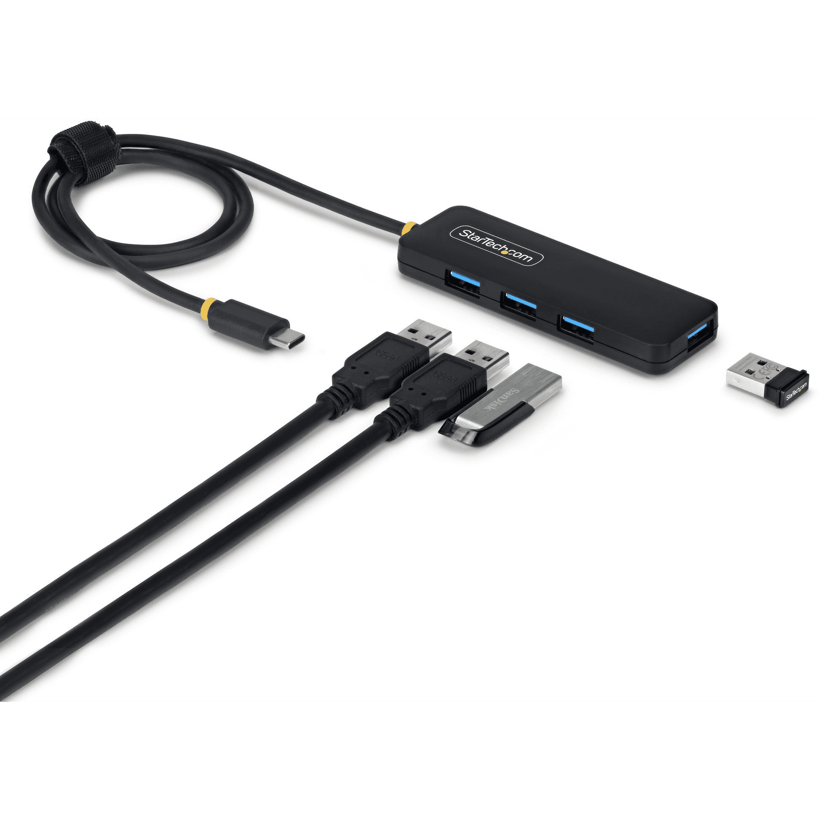 StarTech.com H5C4A-USB- -2 hub USB 3.2 Gen 1 (3.1 Gen 1) Type-C 5000 Mbit/s Čierna