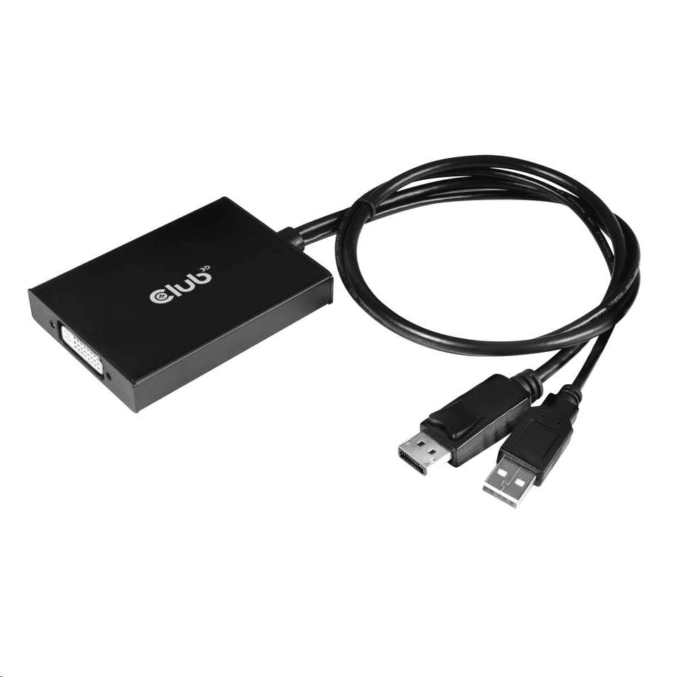 CLUB3D cac-1010 Displayport/usb DVI-I Daul link Čierna, Biela
