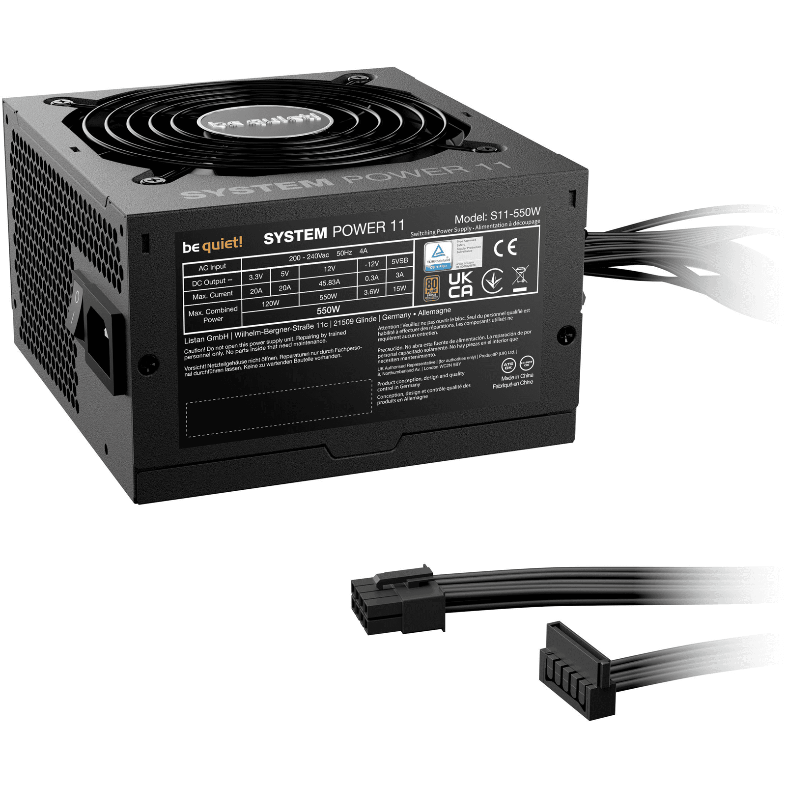 be quiet! System Power 11 550W zdroj 20+4 pin ATX ATX Čierna