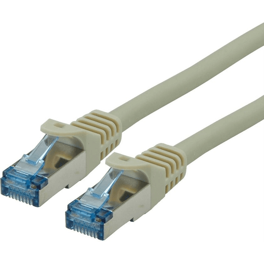 Patch kábel Roline S/FTP 6a RJ45 / RJ45 1 m sivý
