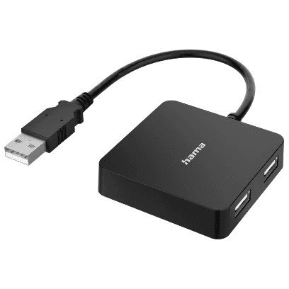 Hama 00300081 hub USB 2.0 Type-A 480 Mbit/s Čierna
