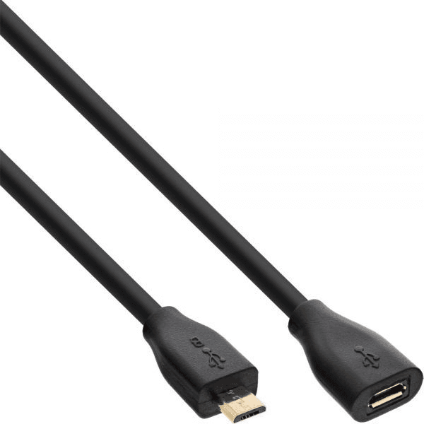 InLine 32720P USB kábel USB 2.0 2 m Micro-USB B Čierna