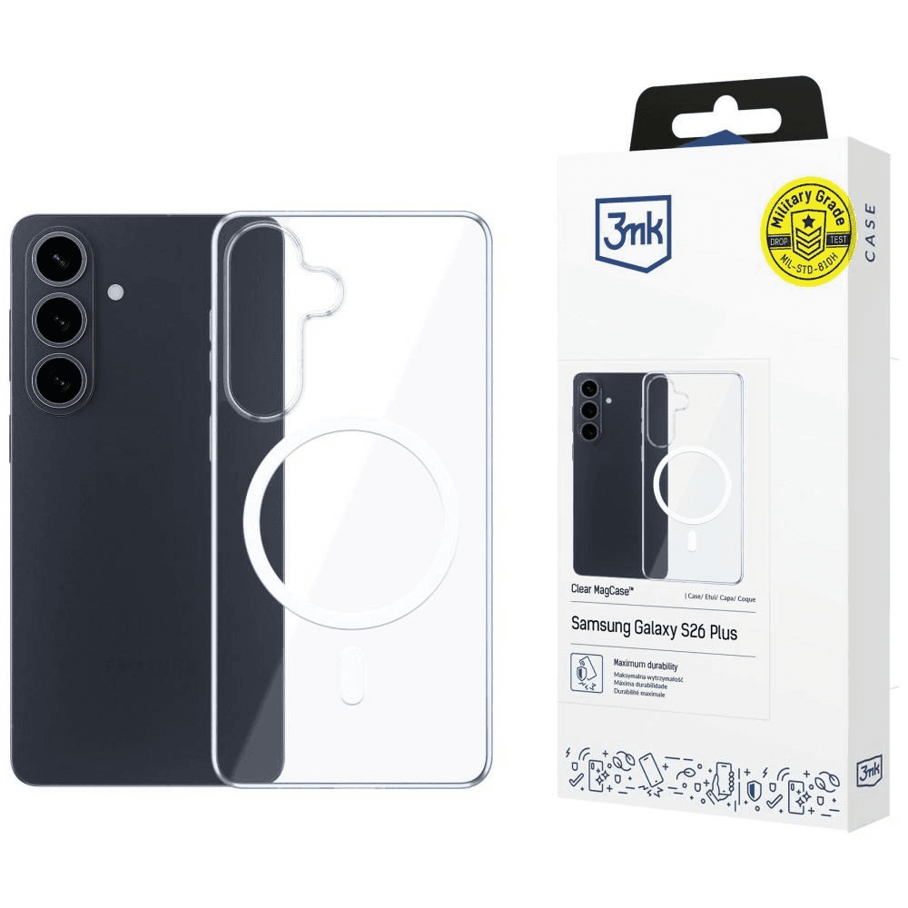 Bezfarebné puzdro MagSafe kryt na Samsung Galaxy S26 3mk Clear Mag Case