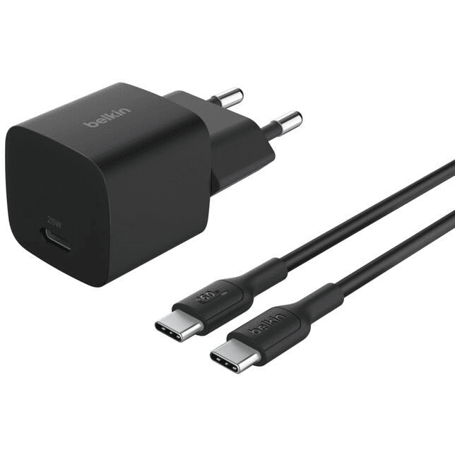 Belkin Nabíjačka USB-C 25W PD 3.1, kompaktná, s USB-C káblom, čierna