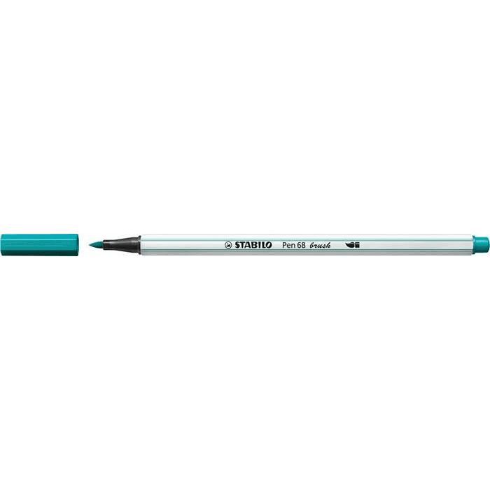 STABILO Pen 68 brush značkovač Stredná Modrá, Tyrkysová 1 kusov