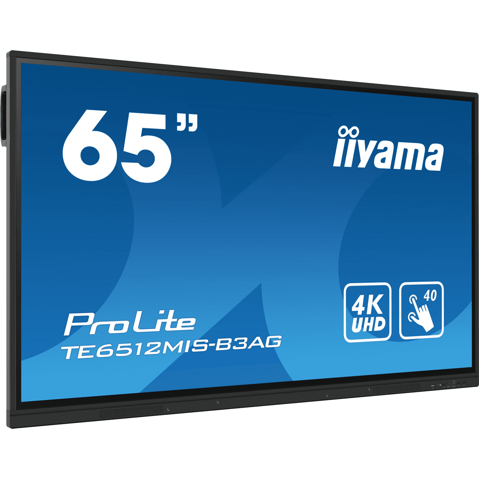 iiyama TE6512MIS-B3AG oznamovací displej Dizajn stánku 165,1 cm (65") LCD Wi-Fi 400 cd/m² 4K Ultra HD Čierna Dotyková obrazovka Zabudovaný procesor Android 11 24/7