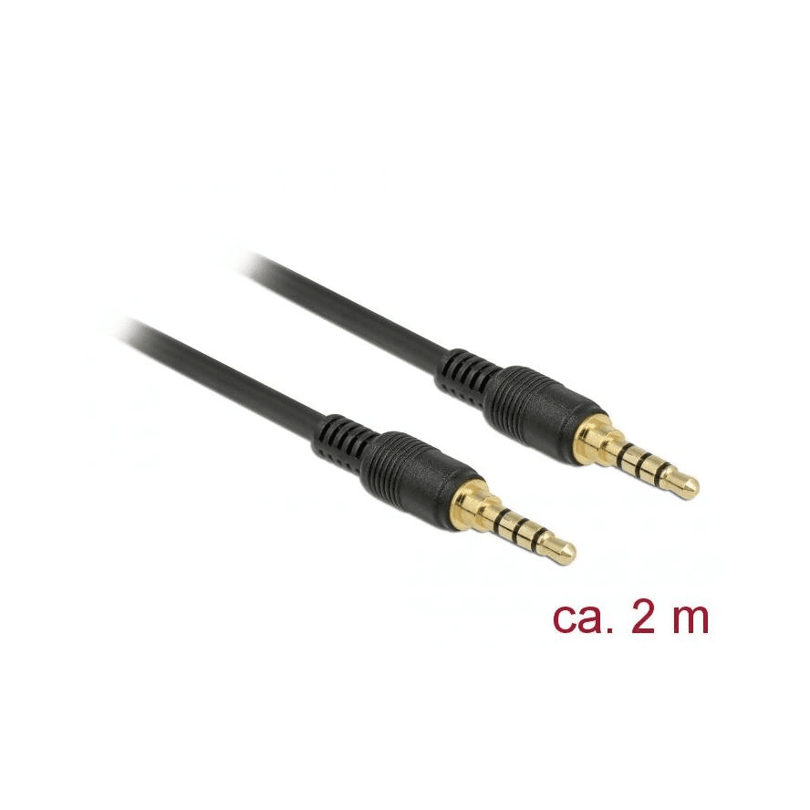 DeLOCK 85598 2m 3,5mm - 3,5mm Čierny audio kábel