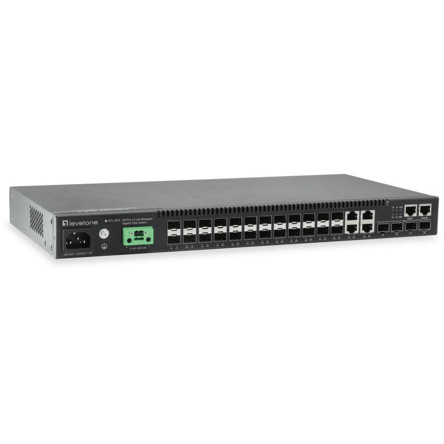 LevelOne GTL-2872 sieťový prepínač Riadený L3 Žiadny Čierna