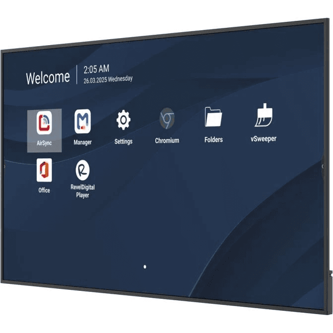 Viewsonic CDE8614-2C oznamovací displej Plochá digitálna tabuľa 2,18 m (86") LCD Wi-Fi 500 cd/m² 4K Ultra HD Čierna Zabudovaný procesor Android 14 24/7