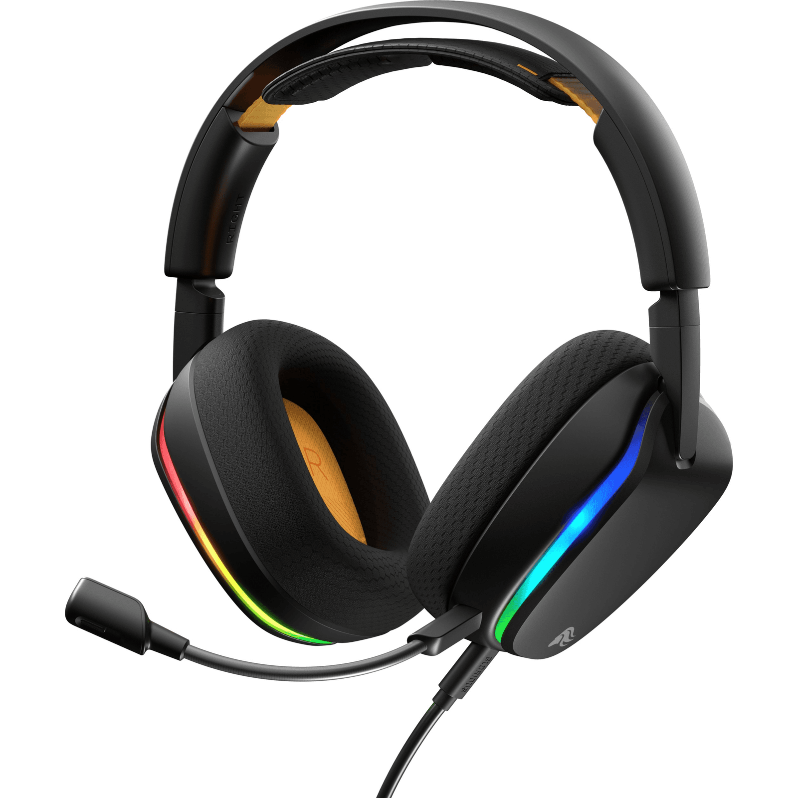 Glorious Gaming GHS Eternal RGB Slúchadlá s mikrofónom Kábel Pres hlavu Hranie USB Typ-C Čierna