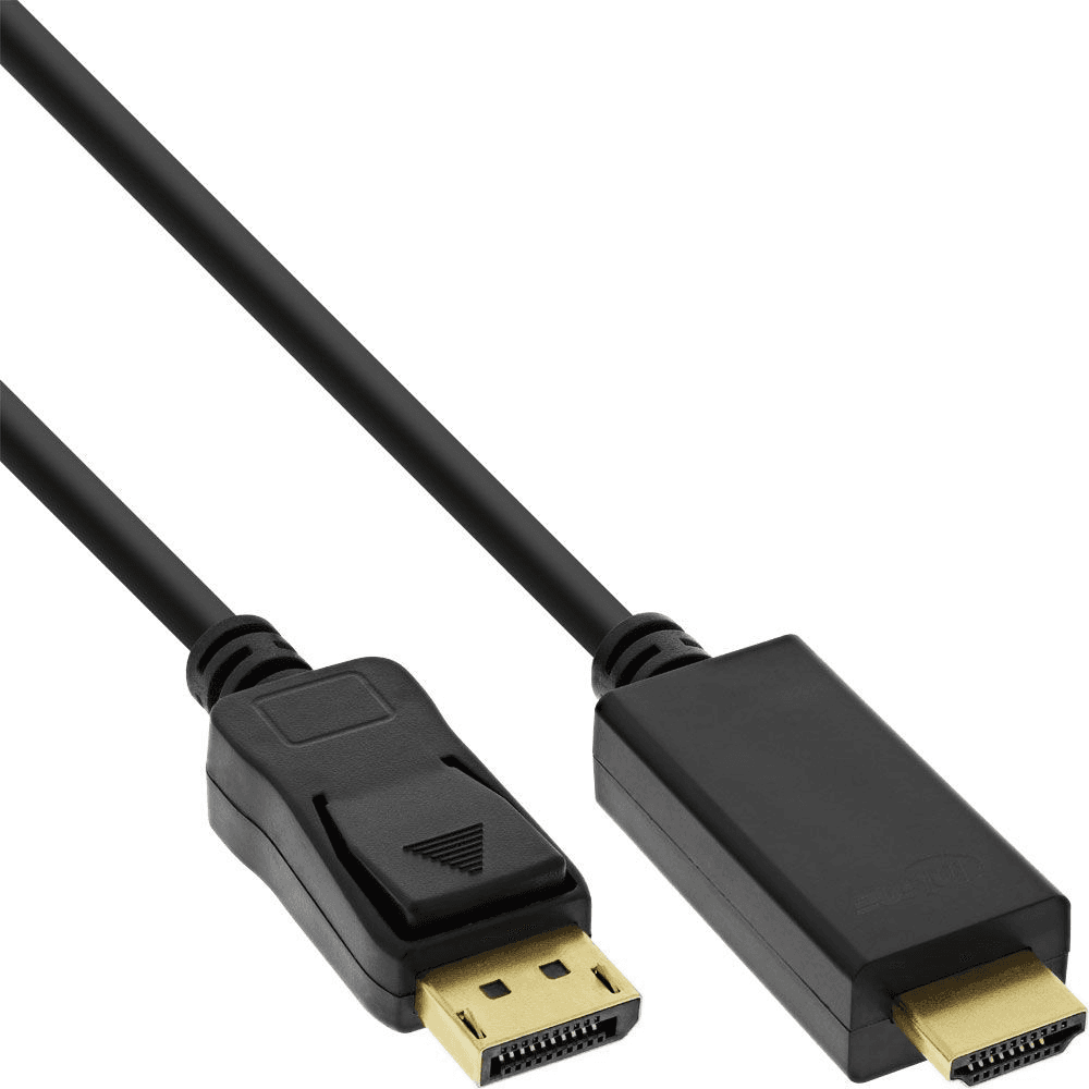 InLine 17181I adaptér na video kábel 1 m Typ HDMI (štandard) DisplayPort Čierna