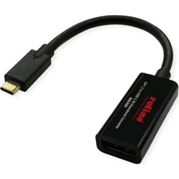 ROLINE Adaptér obojsmerný USB C(M) <-> DisplayPort(F), 4K@60Hz, 0,2m