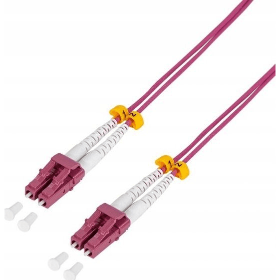 Optický patchcord LogiLink optický kábel OM4 LC-LC 100 m fialový