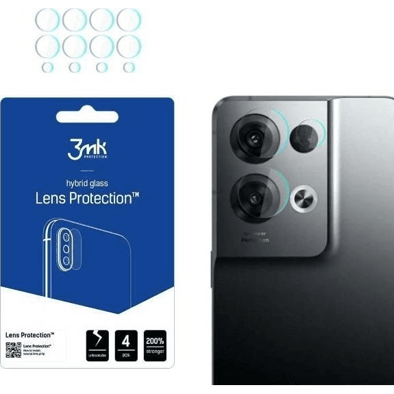 4x Ochranné sklo na objektív Oppo Reno 8 Pro 3mk Lens